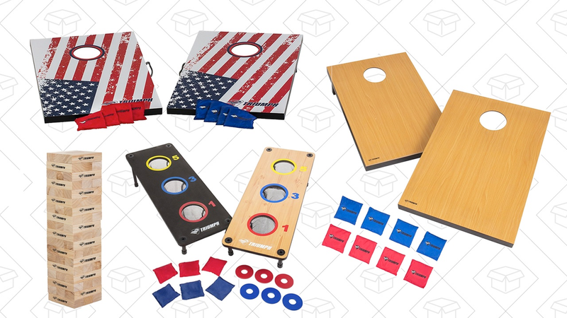 Triumph 2-in-1 3 Hole Bags and Washer Toss Combo | $28 | AmazonTriumph Fun Size Tumble | $44 | AmazonTriumph Tournament Bean Bag Toss | $34 | AmazonTriumph Patriotic Bean Bag Toss | $41 | Amazon